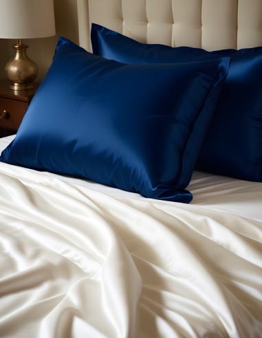 Silk Pillowcase Dark Blue