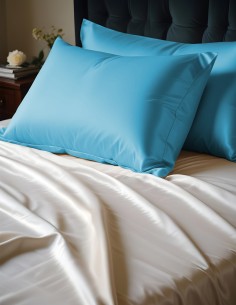 Silk Pillowcase Light Blue