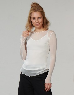 Silk Transparent Top Ruffle Kokon Zwo