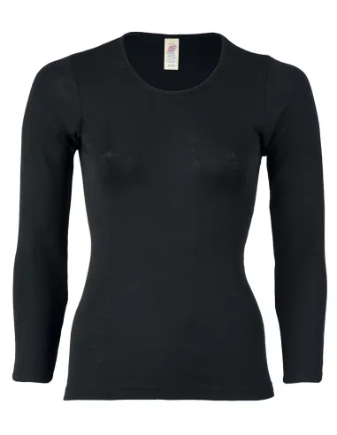 Women's Long Sleeve Shirt in Silk and Merino Wool - Engel