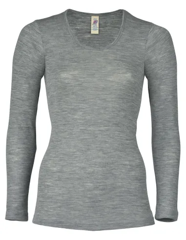 Women's Long Sleeve Shirt in Silk and Merino Wool - Engel