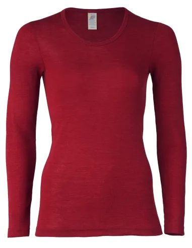 Women's Long Sleeve Shirt in Silk and Merino Wool - Engel