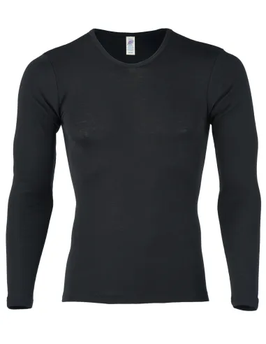 Men's Long-Sleeve Shirt Made of Silk and Merino Wool - Engel