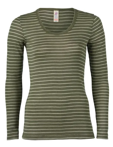 Women's Long Sleeve Shirt in Silk and Merino Wool - Engel