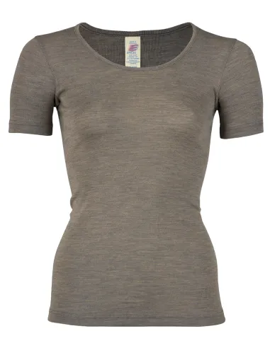 Women's T-Shirt in Silk and Merino Wool - Engel