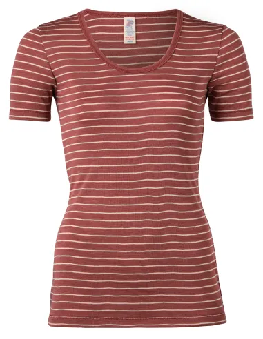 Women's T-Shirt in Silk and Merino Wool - Engel